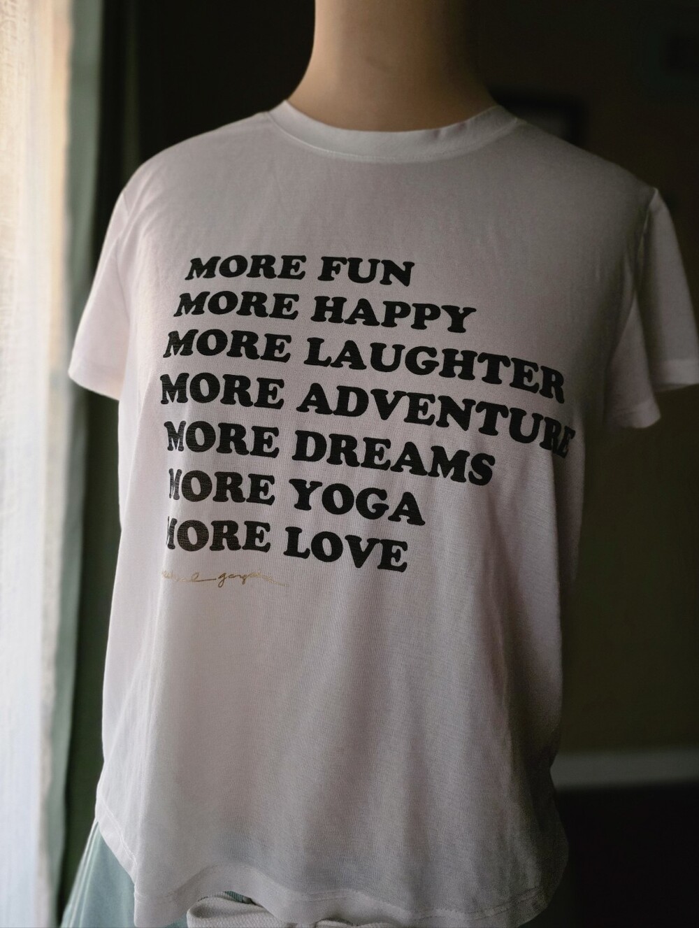 Spiritual Gangster More Love, More Yoga Graphic Oversize Cropped Yoga Tee Medium